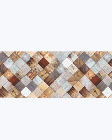 Tappeto Passatoia Antiscivolo e Antimacchia in PVC Stampa Parquet Parquet A Quadri